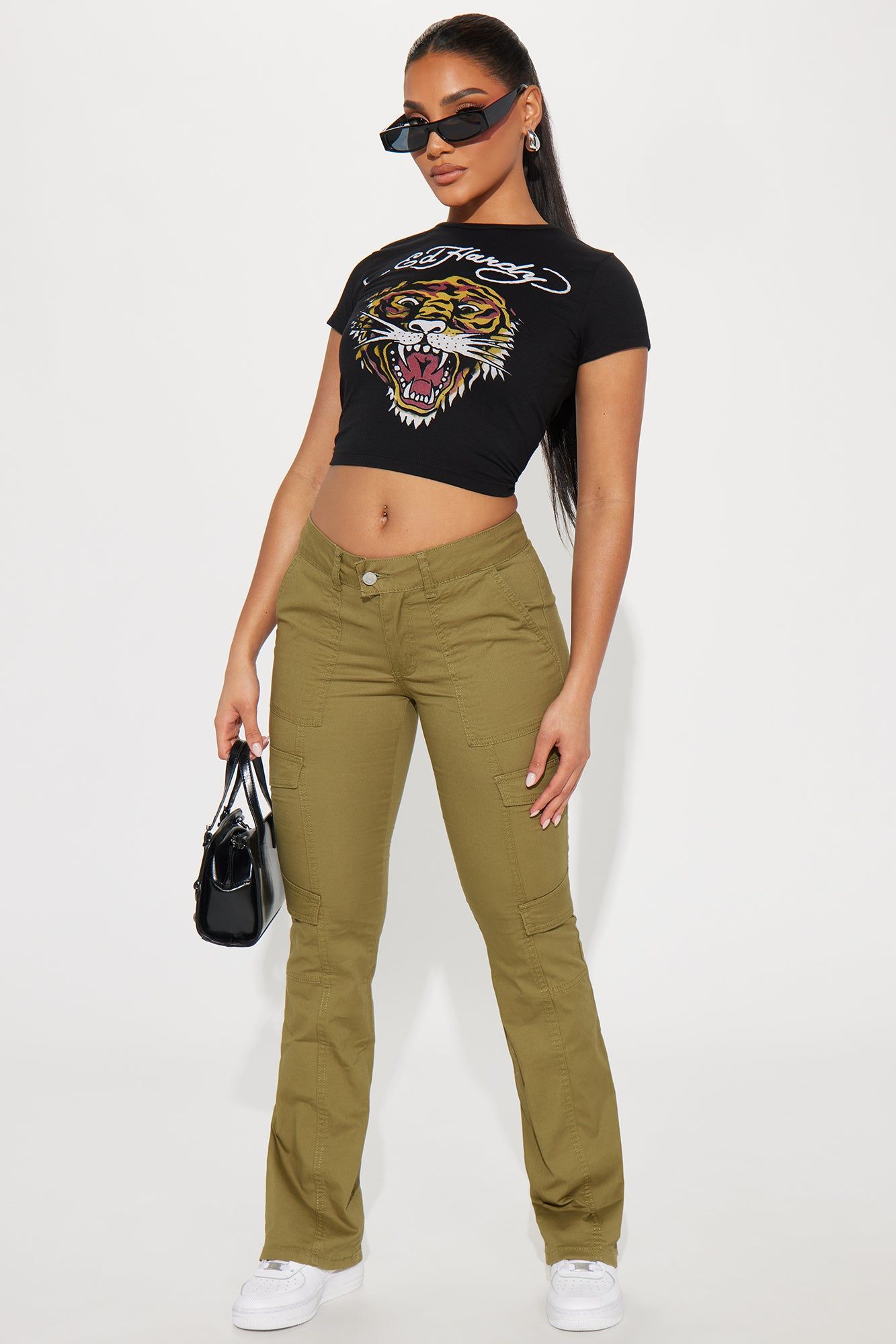 Won't Forget You Cargo Boot Cut Pant - Olive sold by Fashion Nova
