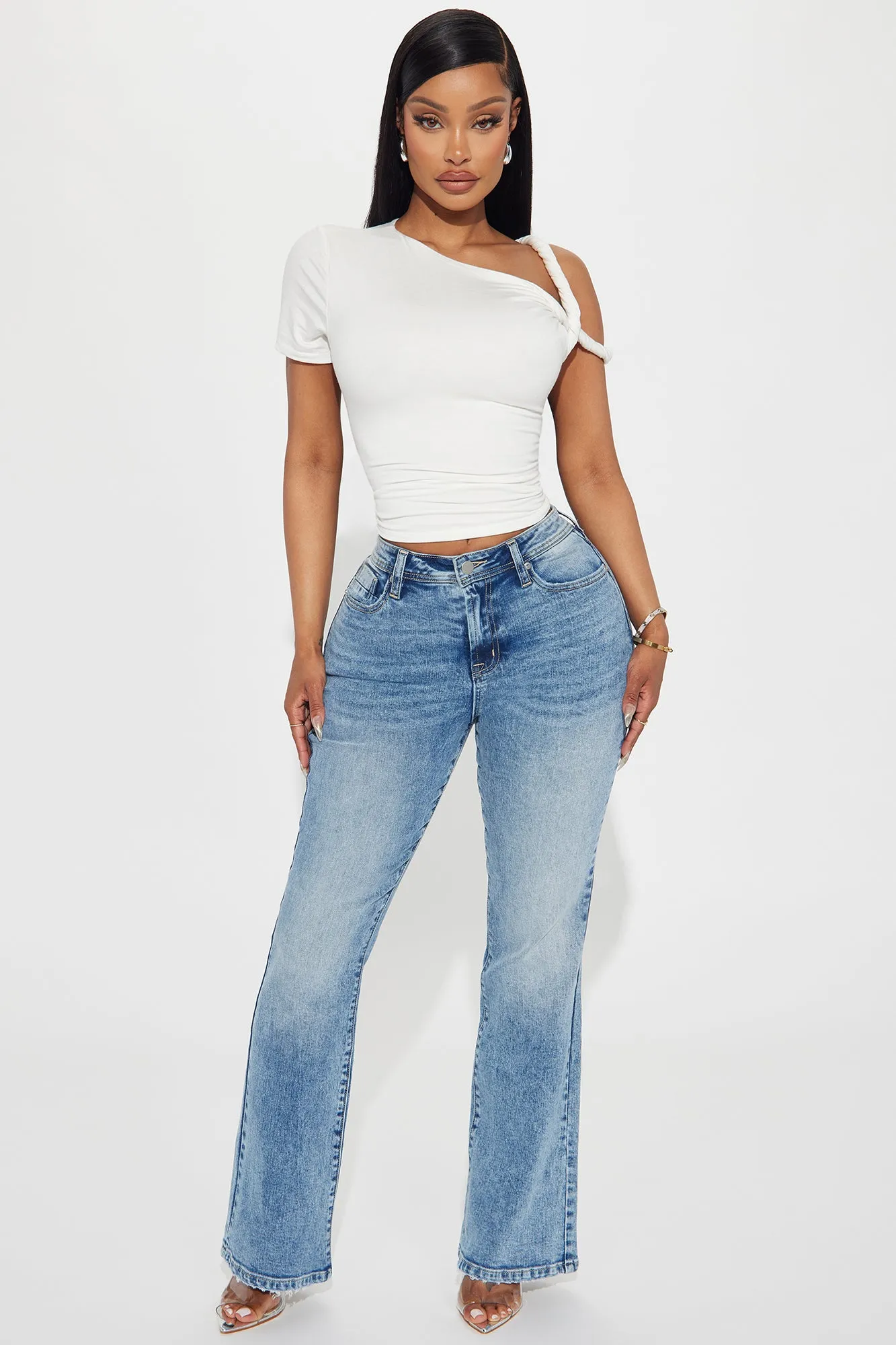 Kendra One Shoulder Top - Ivory sold by Fashion Nova product image thumbnail 2
