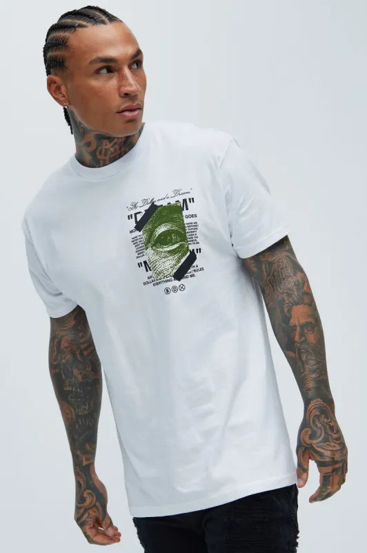 A Dollar And A Dream Short Sleeve Tee - White sold by Fashion Nova