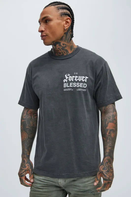 Forever Blessed Short Sleeve Tee - Black sold by Fashion Nova
