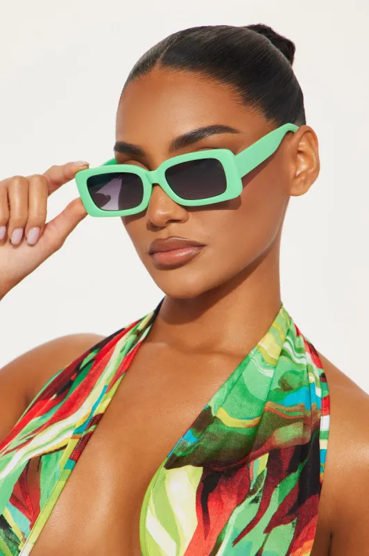 Andie's Mint Sunglasses - Green sold by Fashion Nova