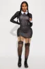 Gloomy Midweek Gal Dress Costume - Black/White sold by Fashion Nova