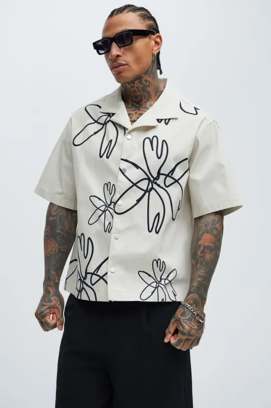 Carver Graffiti Shirt - Off White sold by Fashion Nova
