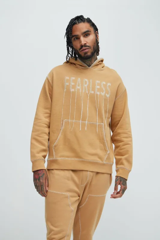Tyson Stitch Hoodie - LightBrown made by Fashion Nova