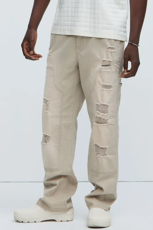 Blame Game Straight Carpenter Pants - Tan sold by Fashion Nova