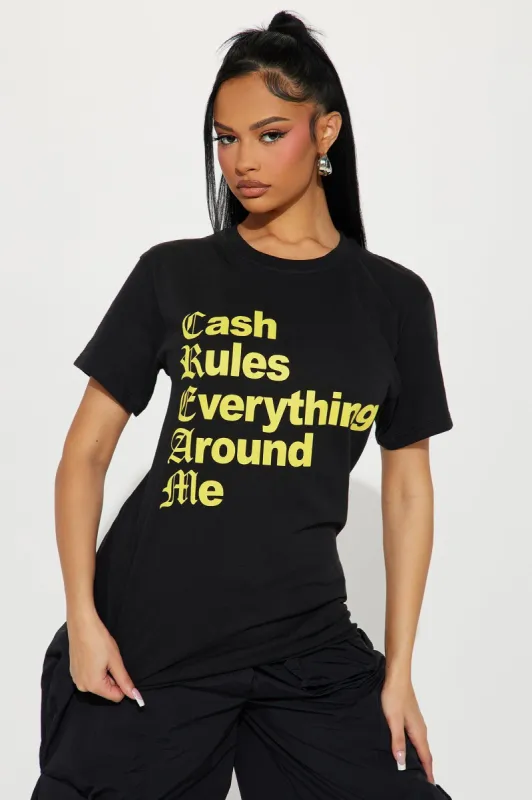 Monetary Motivation Graphic Tee - Black/Yellow sold by Fashion Nova