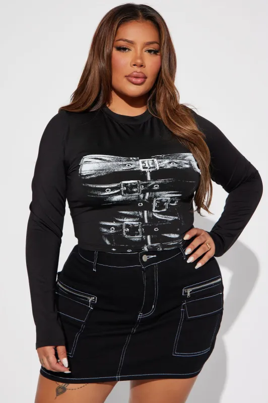 Alicia Mesh Top - Black sold by Fashion Nova