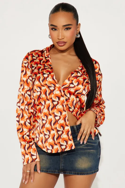 To The Max Shirt - Orange/combo sold by Fashion Nova
