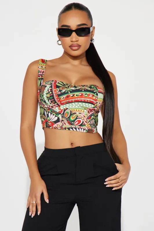 Summer Heat Printed Corset Top - Multi Color sold by Fashion Nova