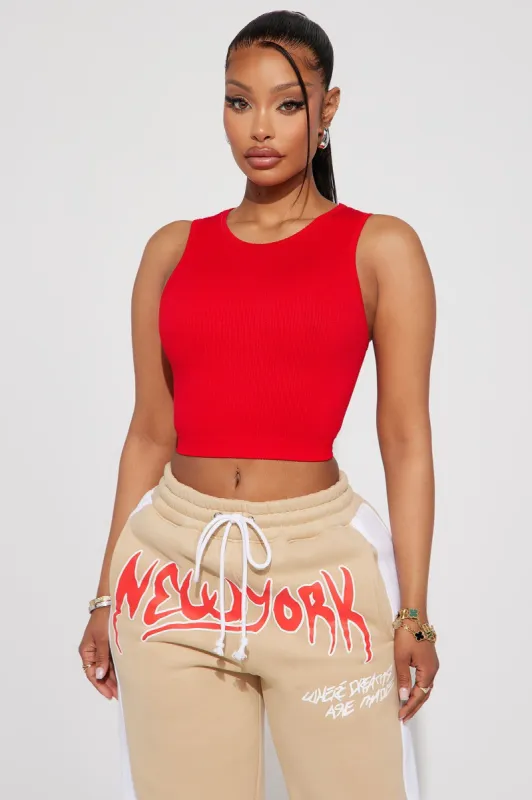 Celine Crop Top - Red sold by Fashion Nova