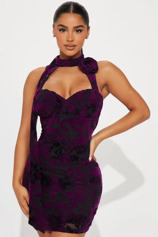 Lia Rose Mini Dress - Purple sold by Fashion Nova