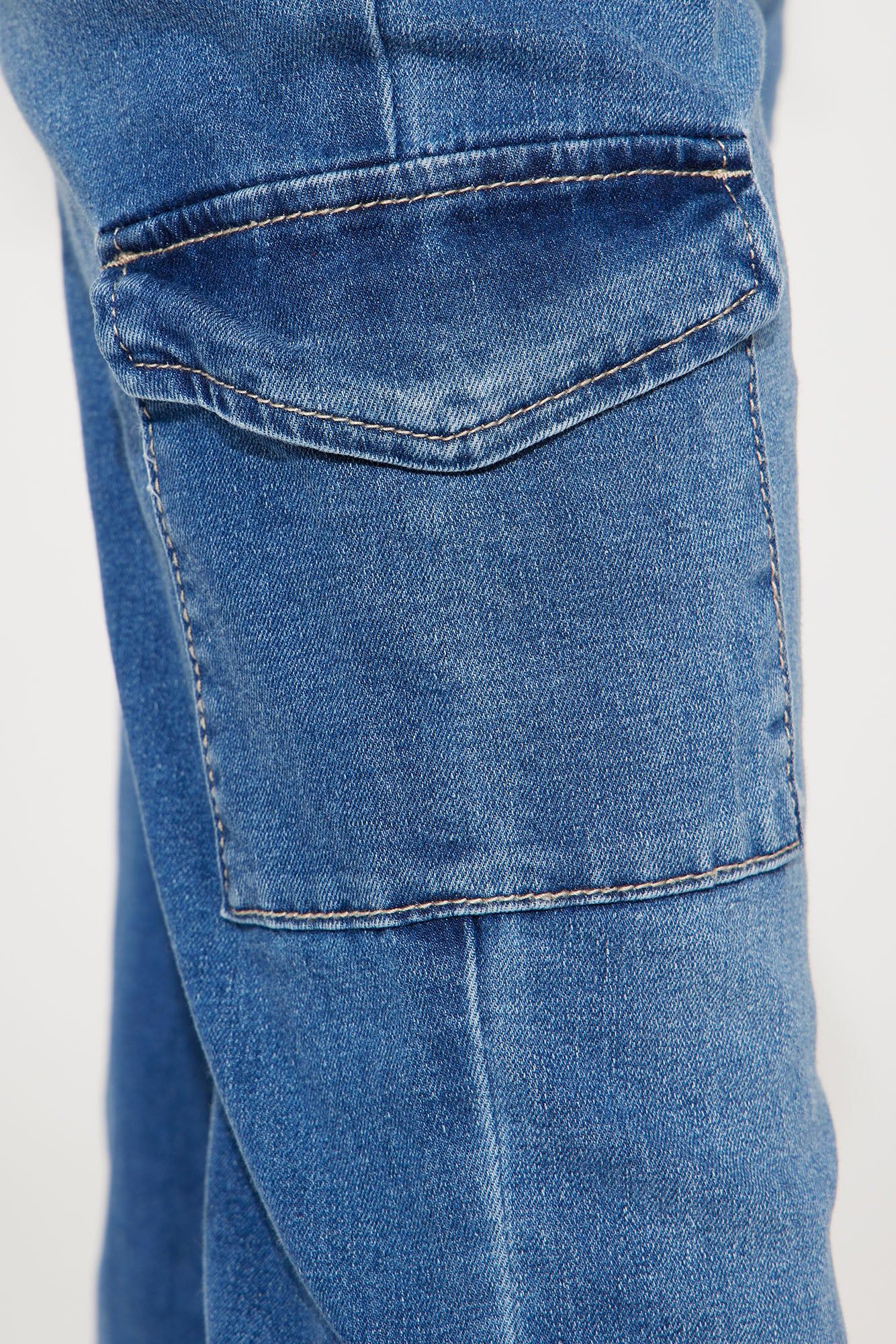 Mini Stare Away Flare Denim Cargo - Dark Wash sold by Fashion Nova product image thumbnail 3