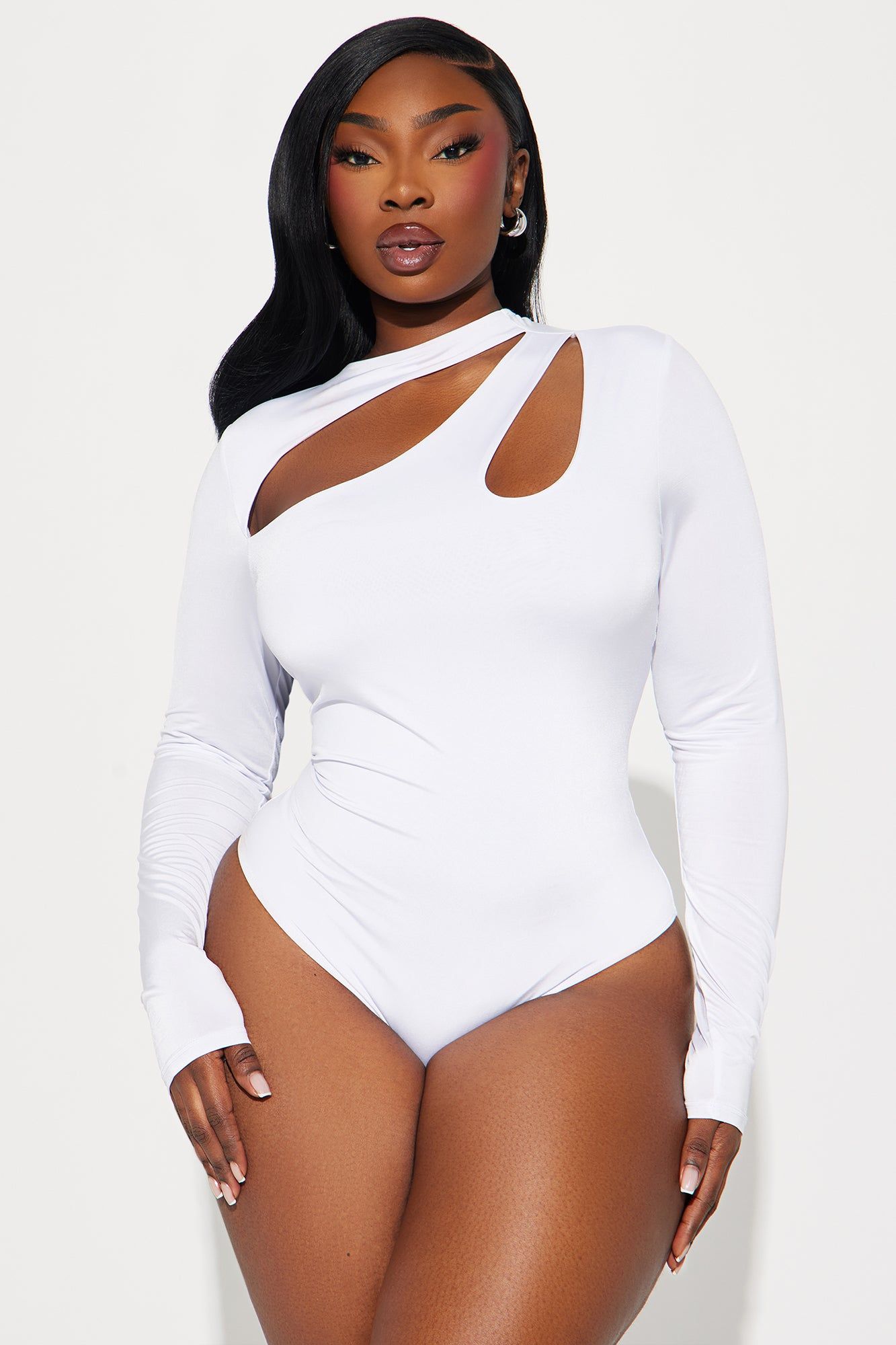 Keilani Cut Out Bodysuit - White sold by Fashion Nova product image thumbnail 5