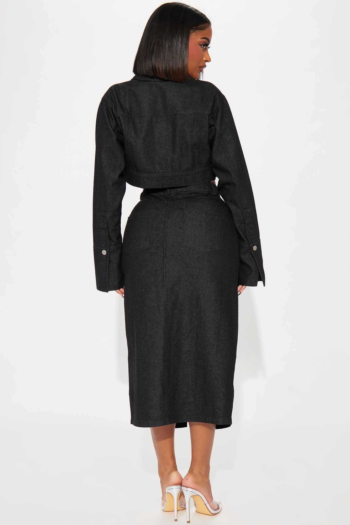 Simply Yours Denim Skirt Set - Black sold by Fashion Nova product image thumbnail 3