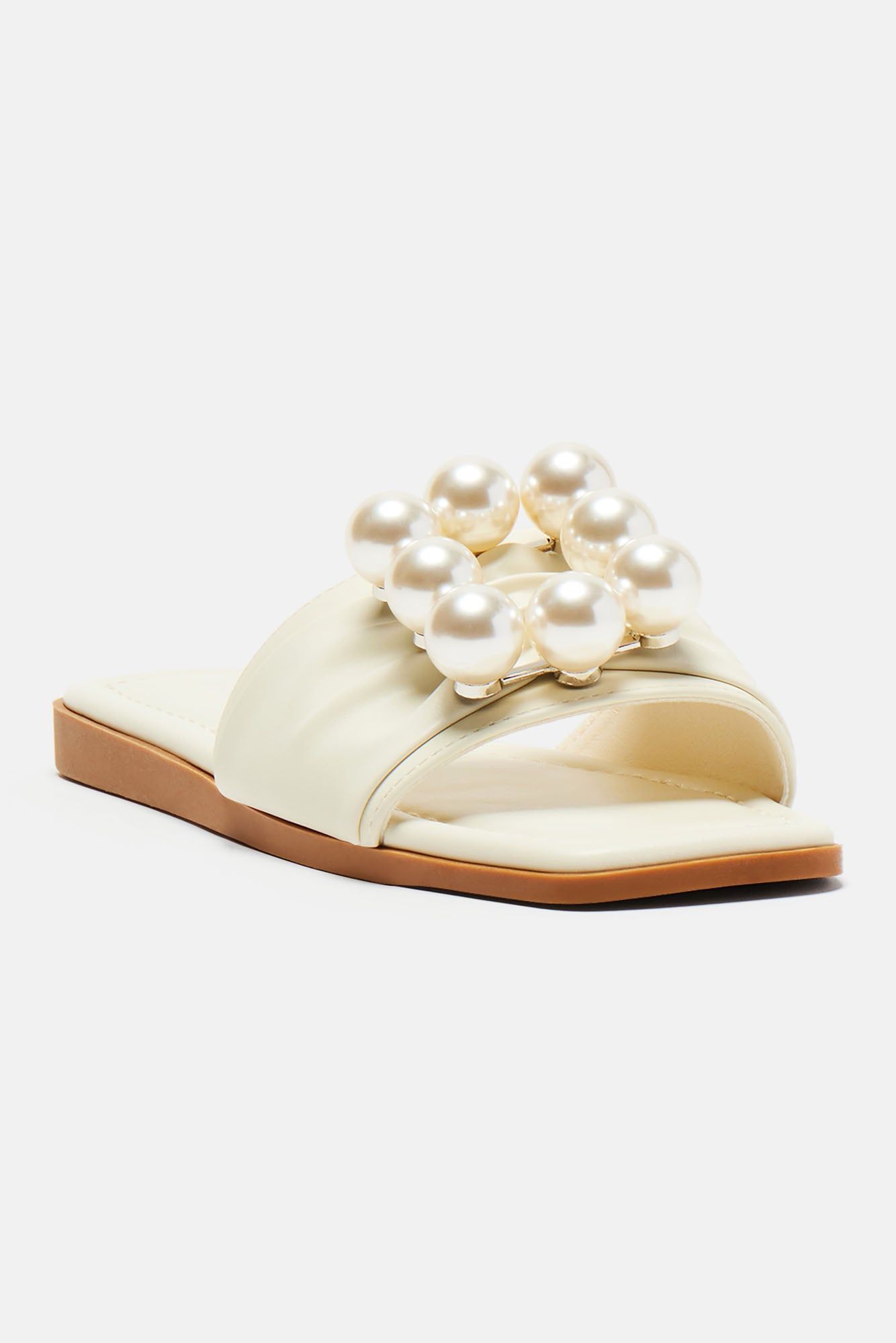 Pretty Pearls Flat Sandals - White sold by Fashion Nova product image thumbnail 3