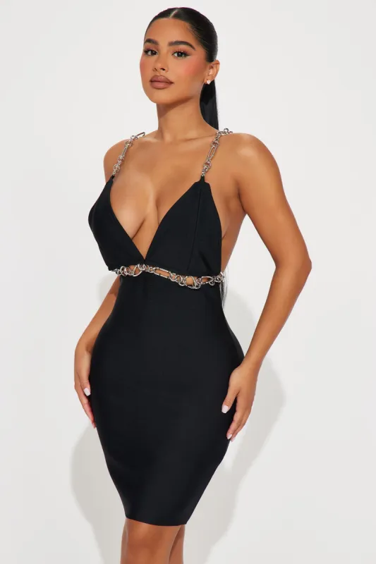 Midnight In Berlin Mini Dress - Black sold by Fashion Nova