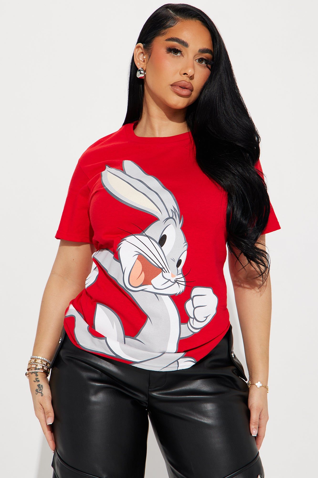 Bugs Bunny Love Graphic Tee - Red sold by Fashion Nova