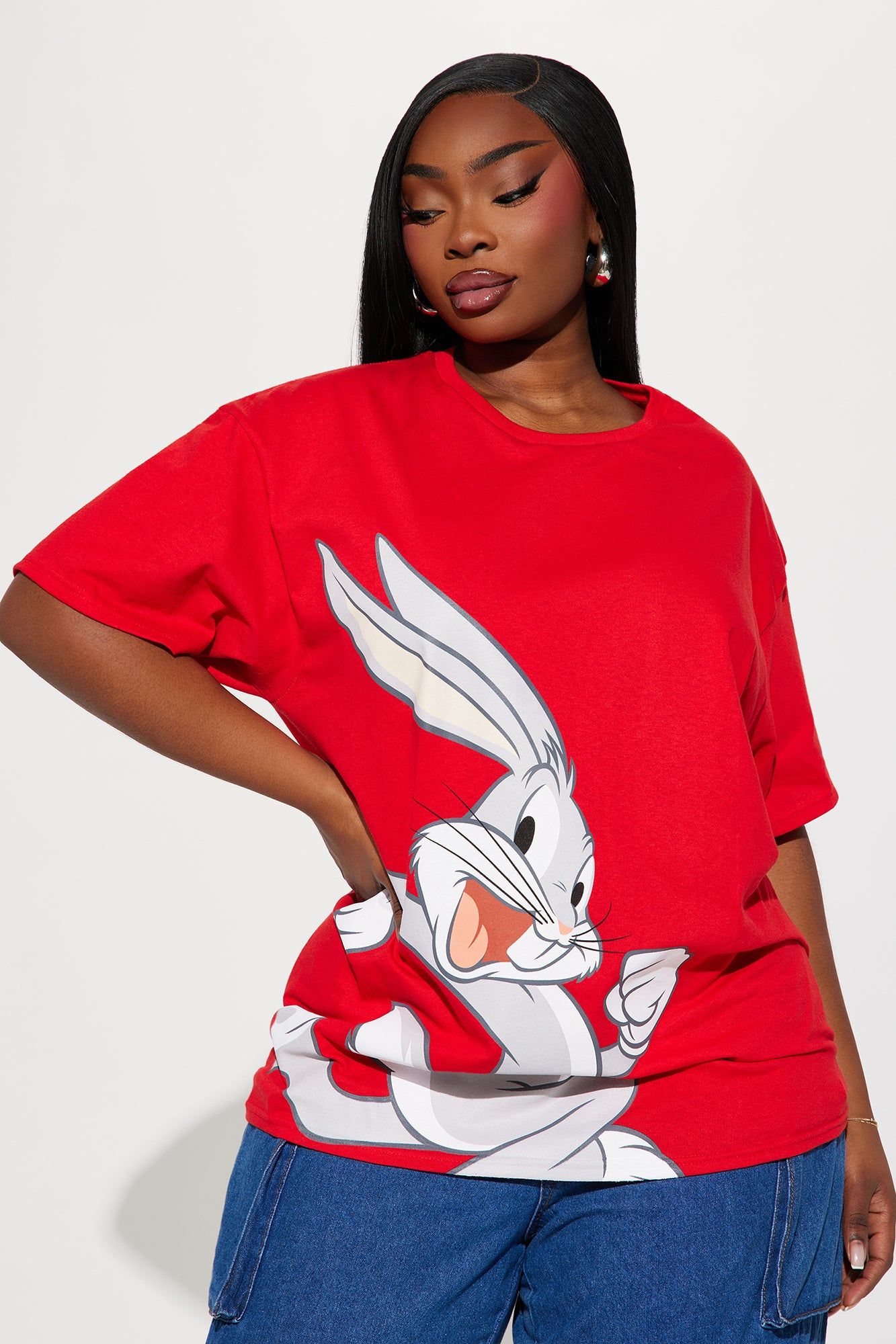 Bugs Bunny Love Graphic Tee - Red sold by Fashion Nova product image thumbnail 4