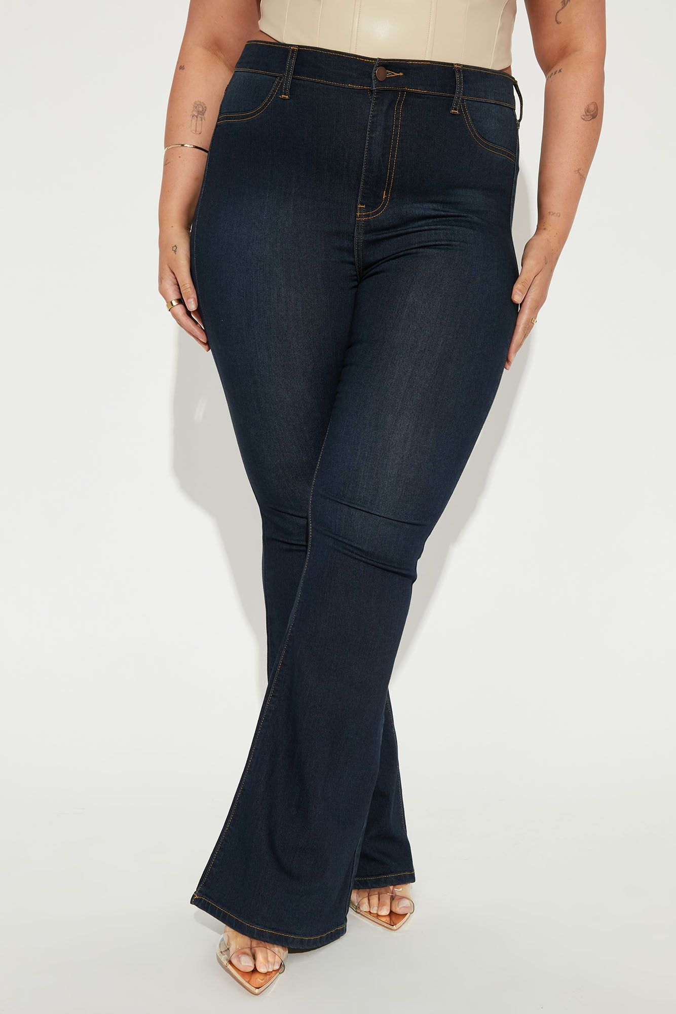 Deep In My Soul Flare Jeans - Dark Denim sold by Fashion Nova product image thumbnail 5