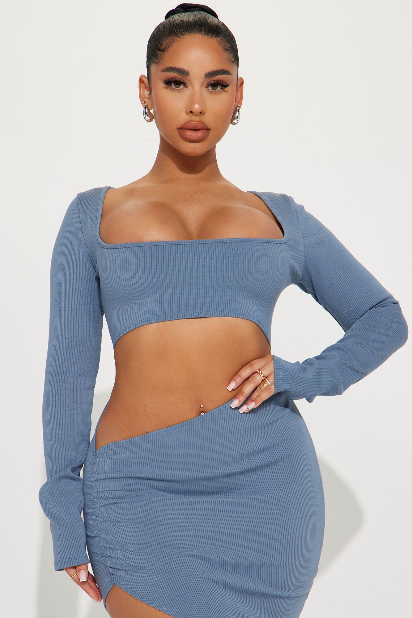 Katarina Snatched Maxi Dress - Charcoal sold by Fashion Nova product image thumbnail 2