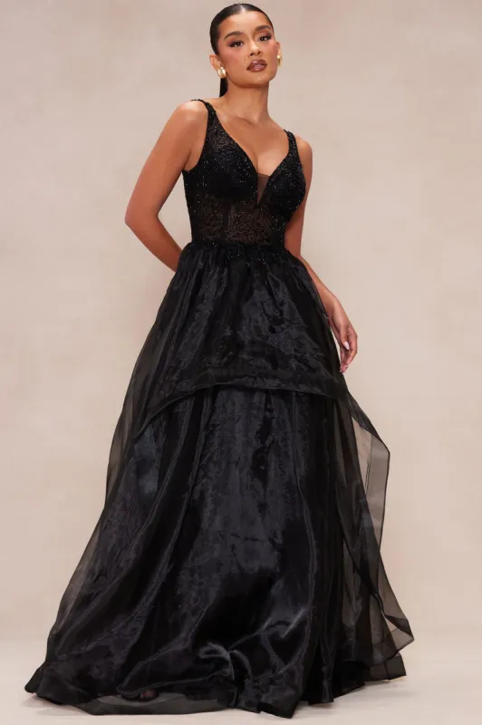Delilah Tulle Gown - Black sold by Fashion Nova