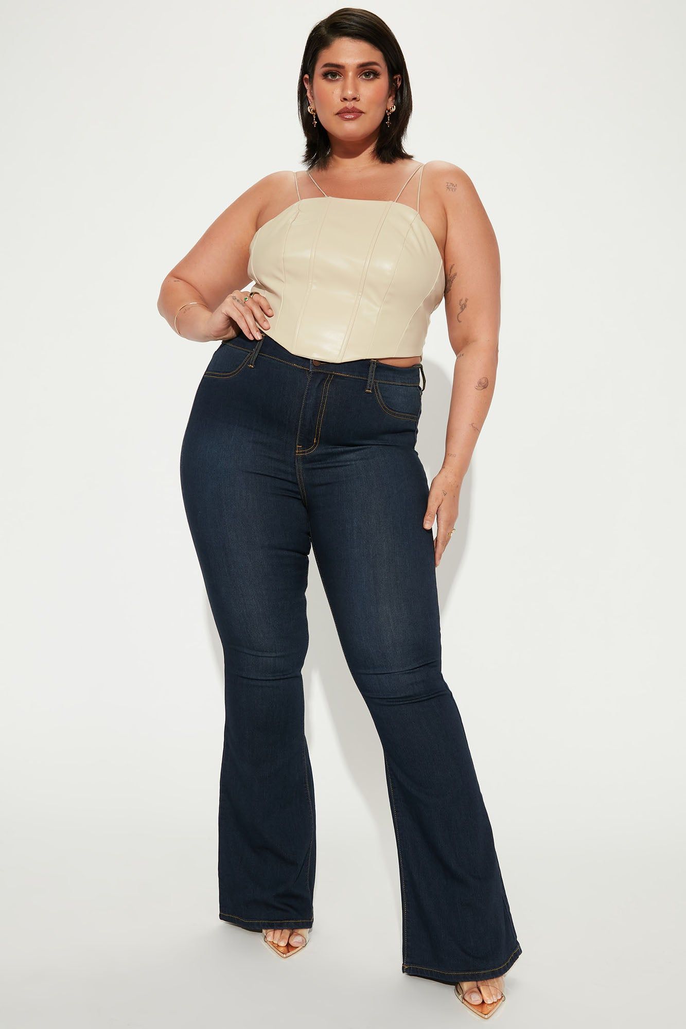 Deep In My Soul Flare Jeans - Dark Denim sold by Fashion Nova product image thumbnail 4
