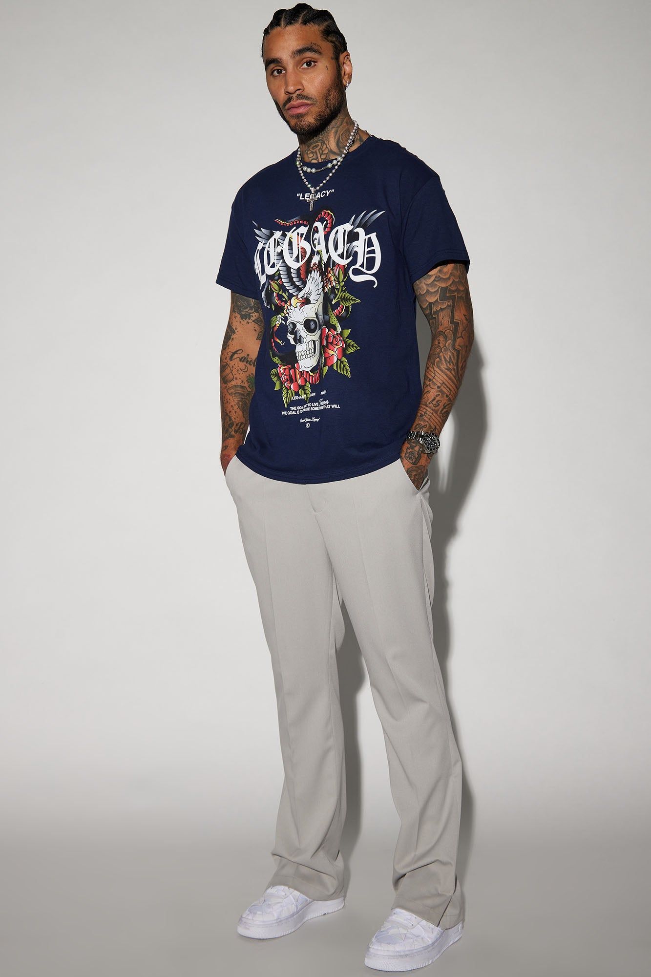 Legacy Short Sleeve Tee - Navy sold by Fashion Nova product image thumbnail 2