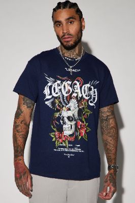 Legacy Short Sleeve Tee - Navy sold by Fashion Nova