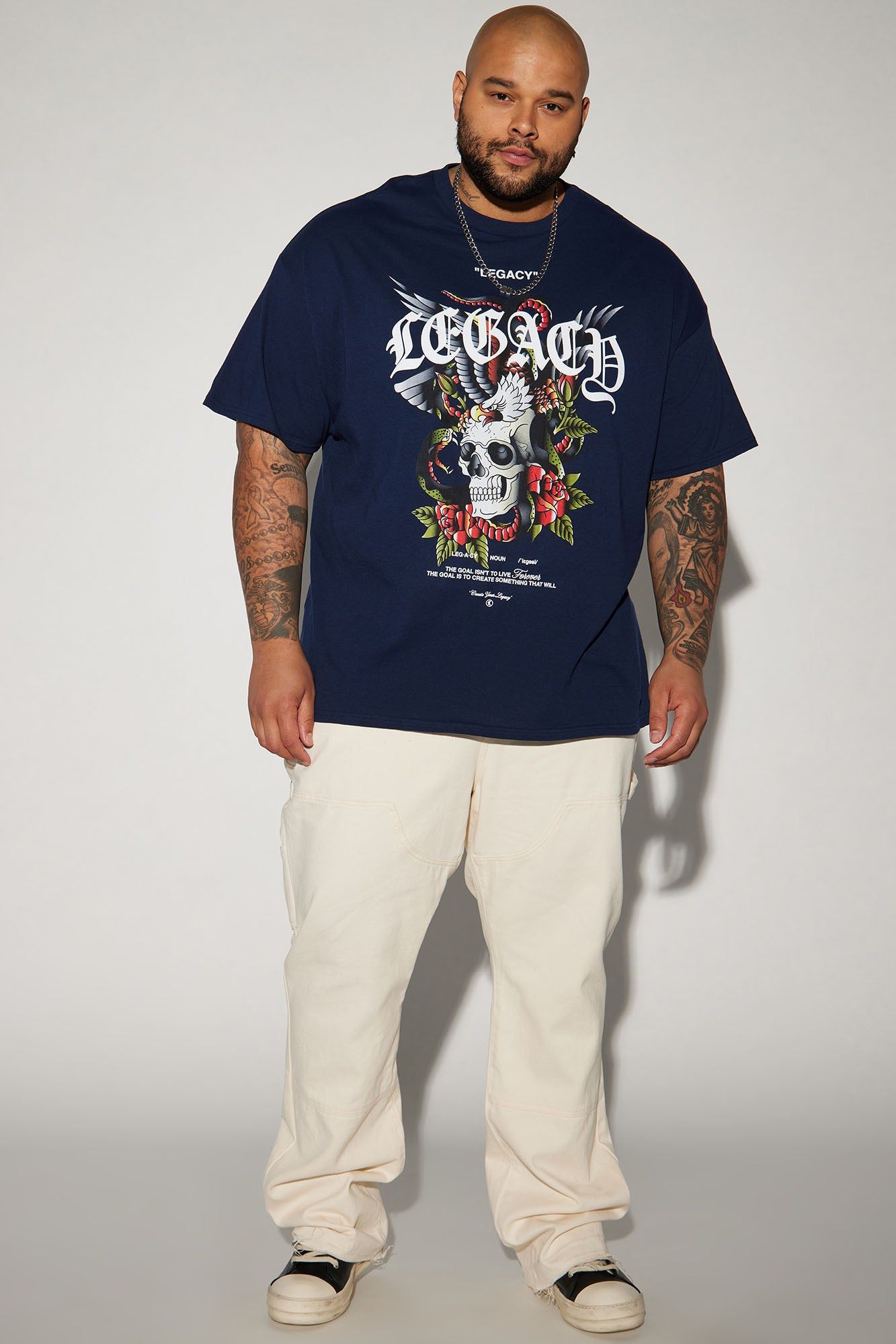 Legacy Short Sleeve Tee - Navy sold by Fashion Nova product image thumbnail 5