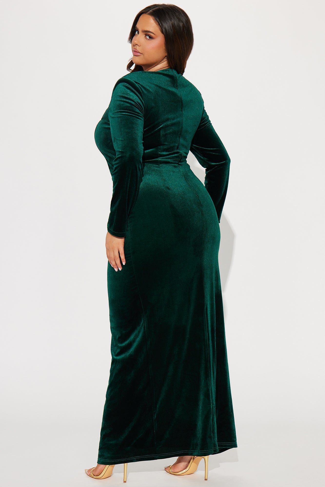 Fiona Velvet Maxi Dress - Hunter sold by Fashion Nova product image thumbnail 6