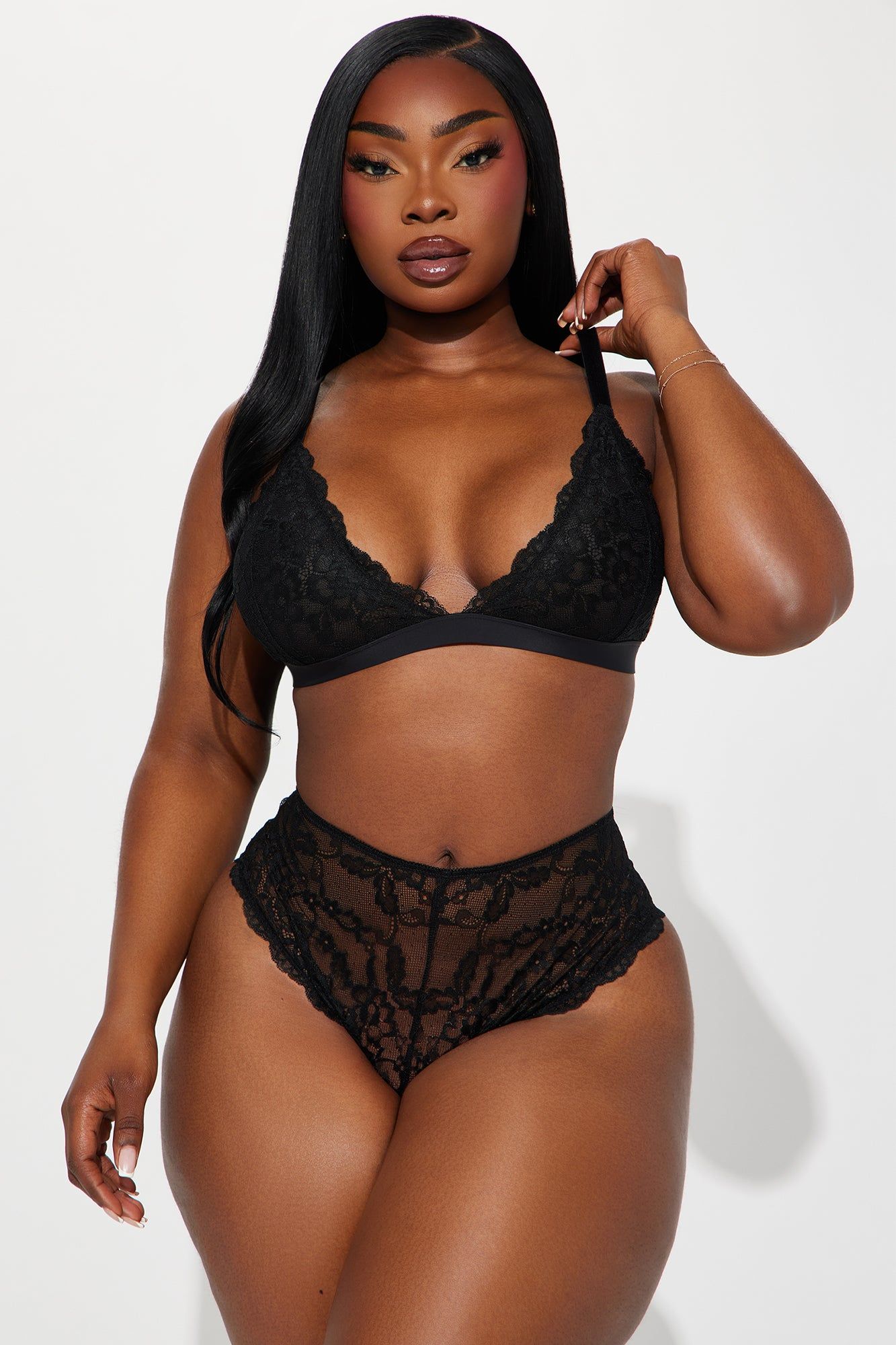 Nova Lace Triangle Bralette - Black sold by Fashion Nova product image thumbnail 5