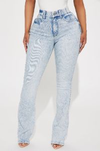 She Stands Out Tummy Control Bootcut Jeans - Light Wash sold by Fashion Nova