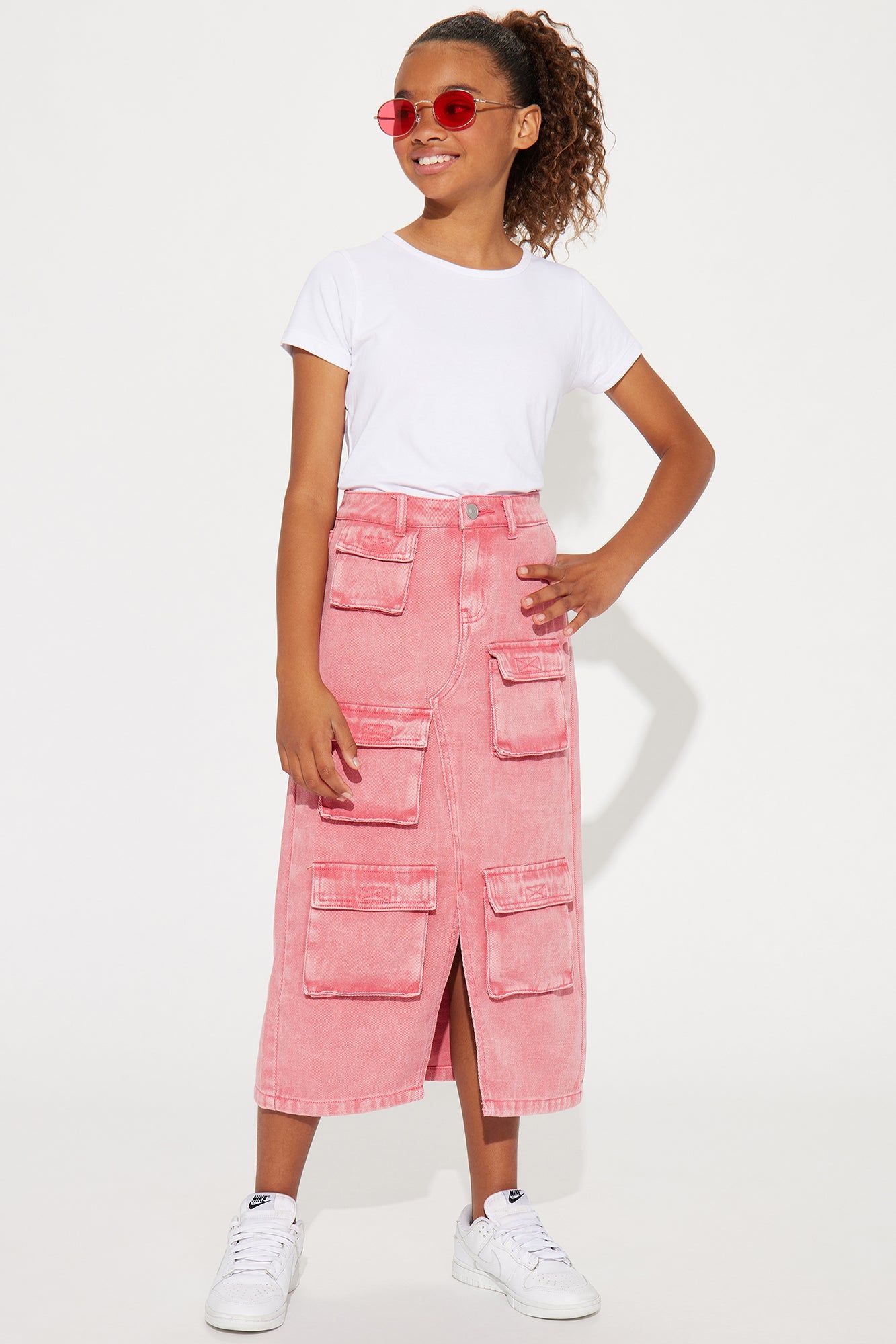 Mini Multi Pocket Cargo MaxiI Skirt - Pink sold by Fashion Nova