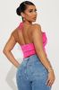 Sippin Rosé Ruffle Top - Hot Pink sold by Fashion Nova