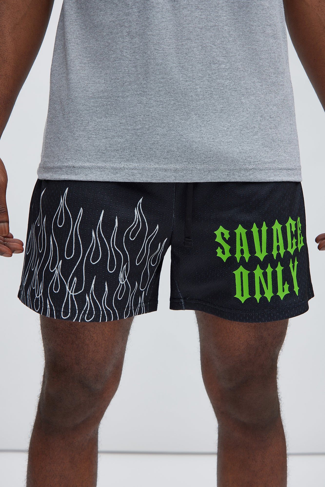 Savage Only Mesh Shorts - Black sold by Fashion Nova product image thumbnail 3