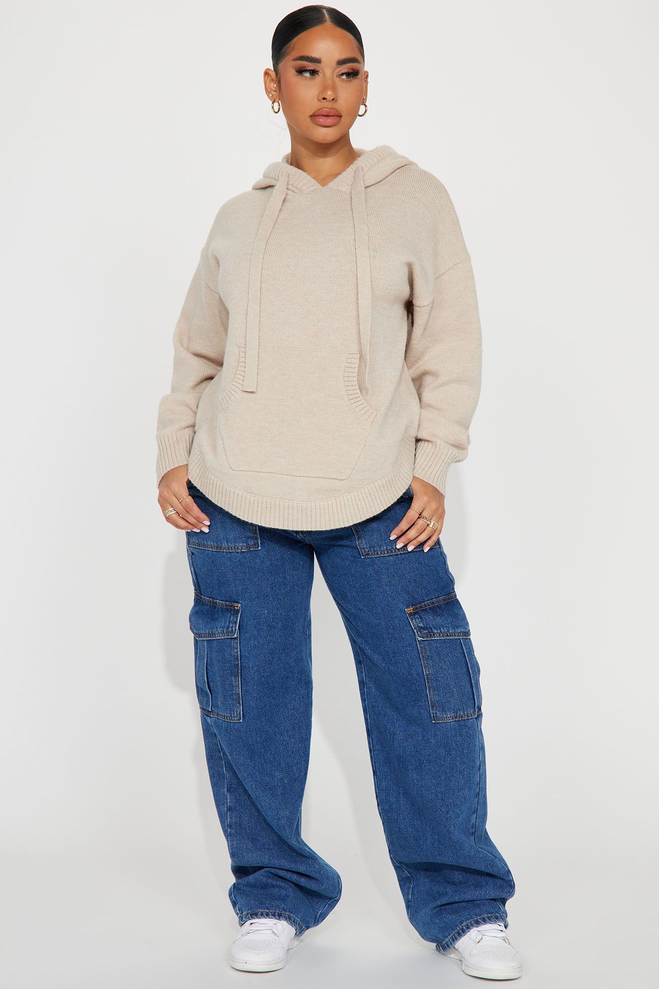 Never Parting Ways Hooded Sweater - Taupe sold by Fashion Nova product image thumbnail 2