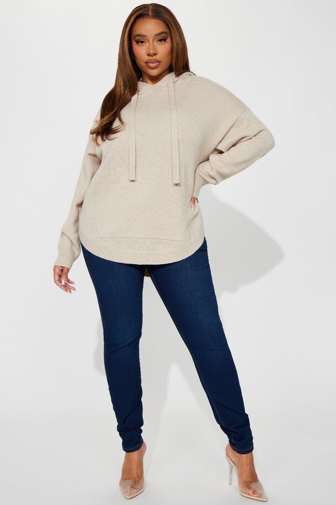Never Parting Ways Hooded Sweater - Taupe sold by Fashion Nova product image thumbnail 5