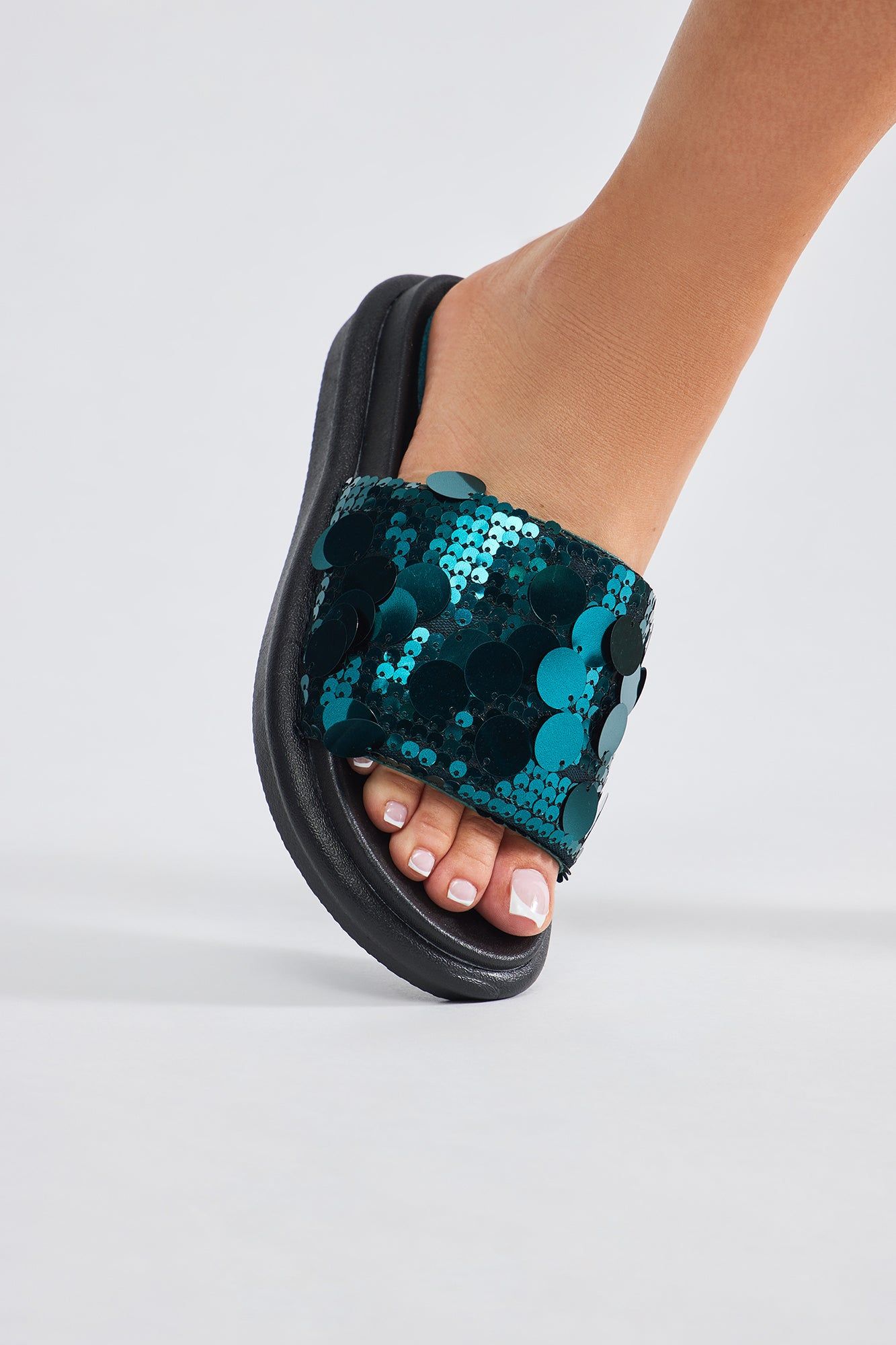 Girly Things Sequin Casual Slides - Hunter sold by Fashion Nova product image thumbnail 3