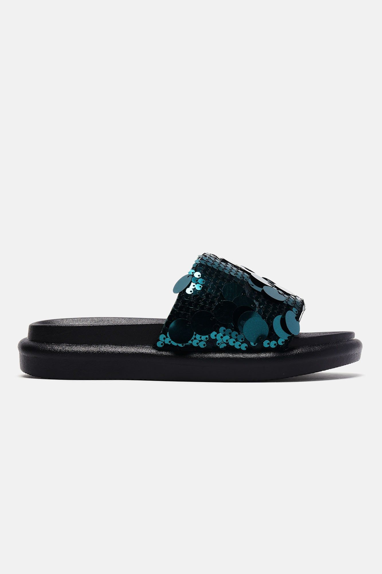 Girly Things Sequin Casual Slides - Hunter sold by Fashion Nova product image thumbnail 2