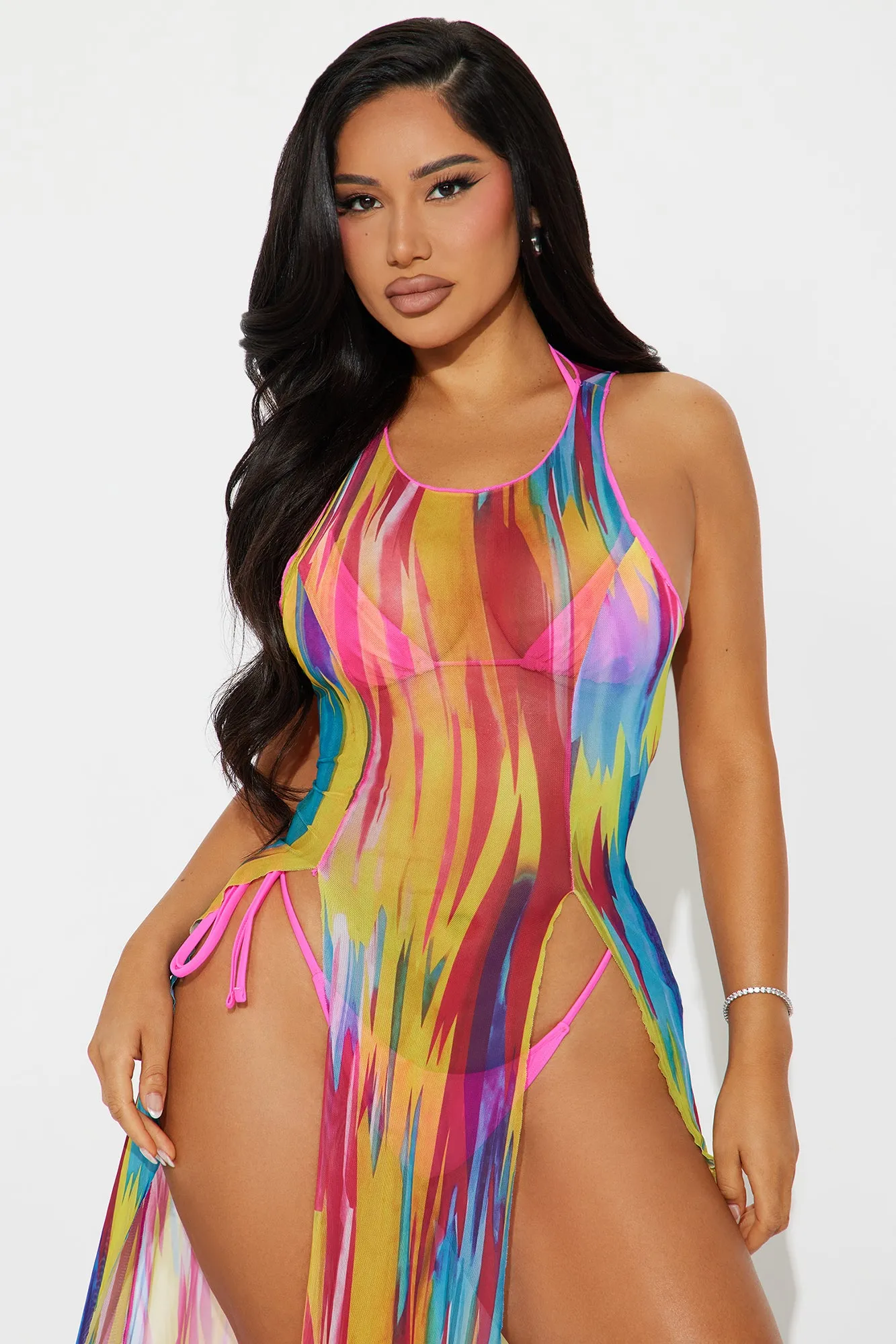 Elnora 3 Piece Bikini Set - Multi Color sold by Fashion Nova product image thumbnail 3