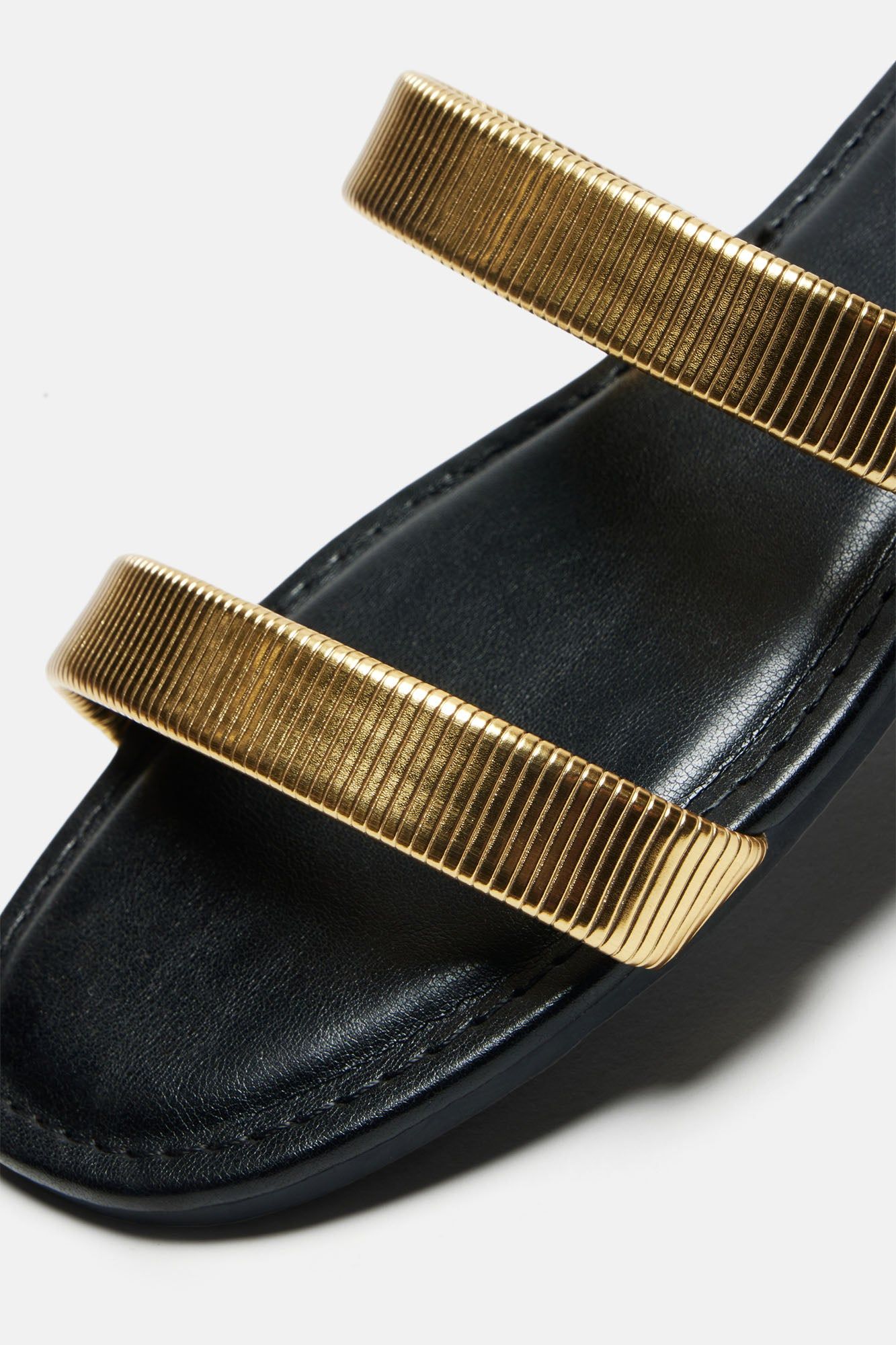 Straight Forward Flat Sandals - Gold sold by Fashion Nova product image thumbnail 5