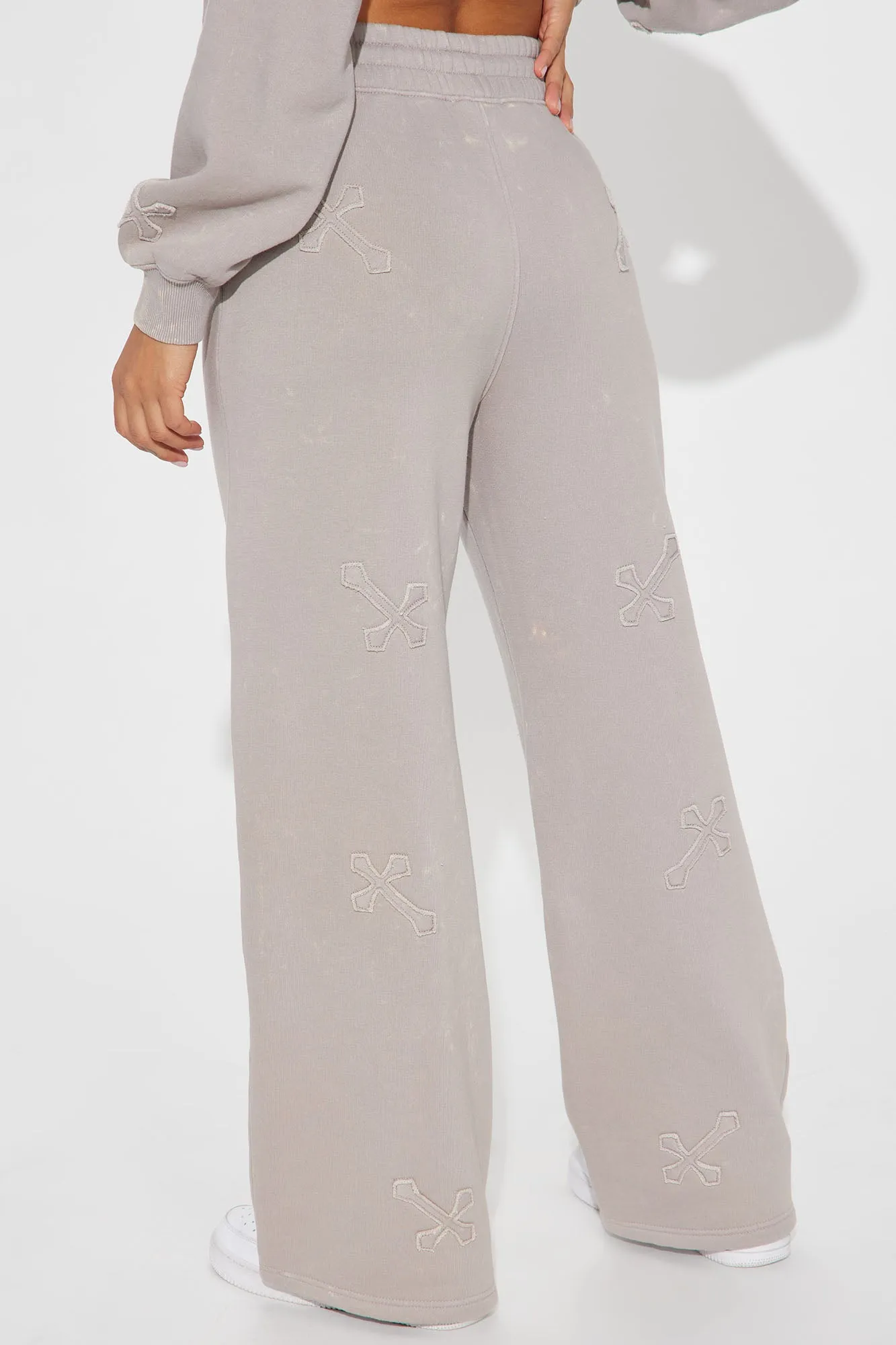 Wake Up Blessed Washed Pant - Grey/combo sold by Fashion Nova product image thumbnail 3