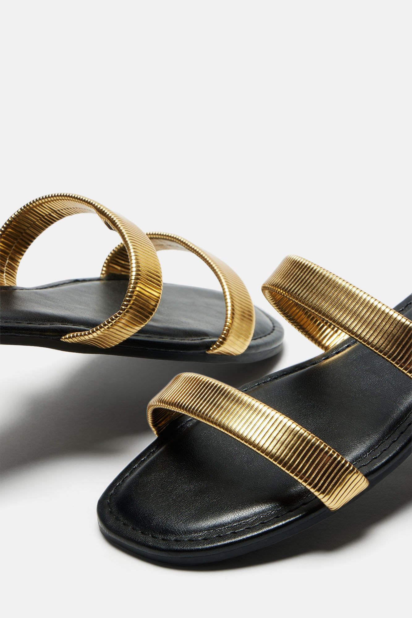 Straight Forward Flat Sandals - Gold sold by Fashion Nova product image thumbnail 4