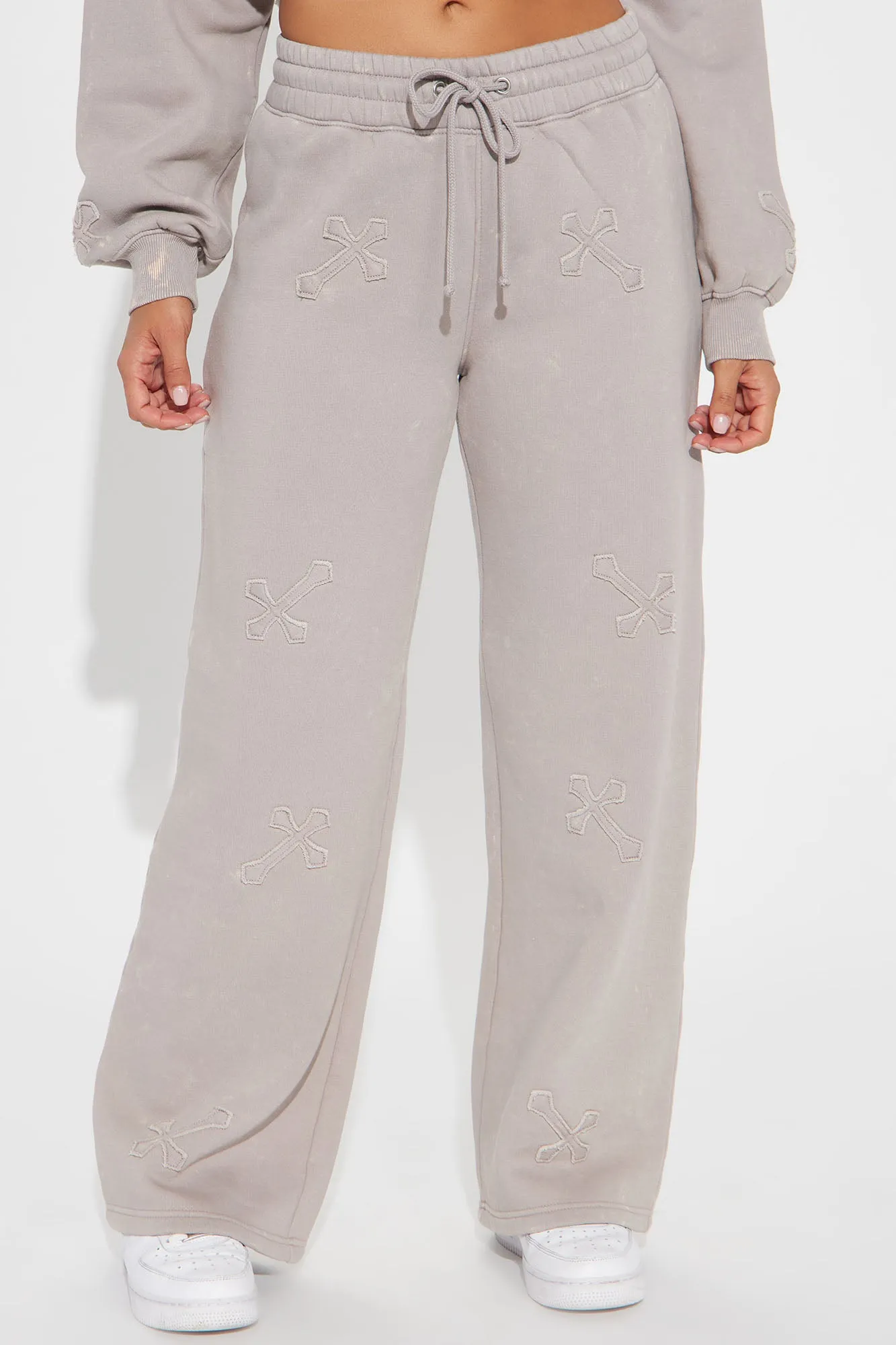 Wake Up Blessed Washed Pant - Grey/combo sold by Fashion Nova product image thumbnail 2