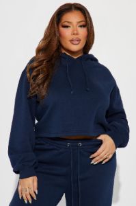 Chill Vibes Fleece Pant Set - Navy sold by Fashion Nova