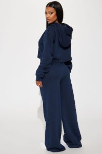 Chill Vibes Fleece Pant Set - Navy sold by Fashion Nova