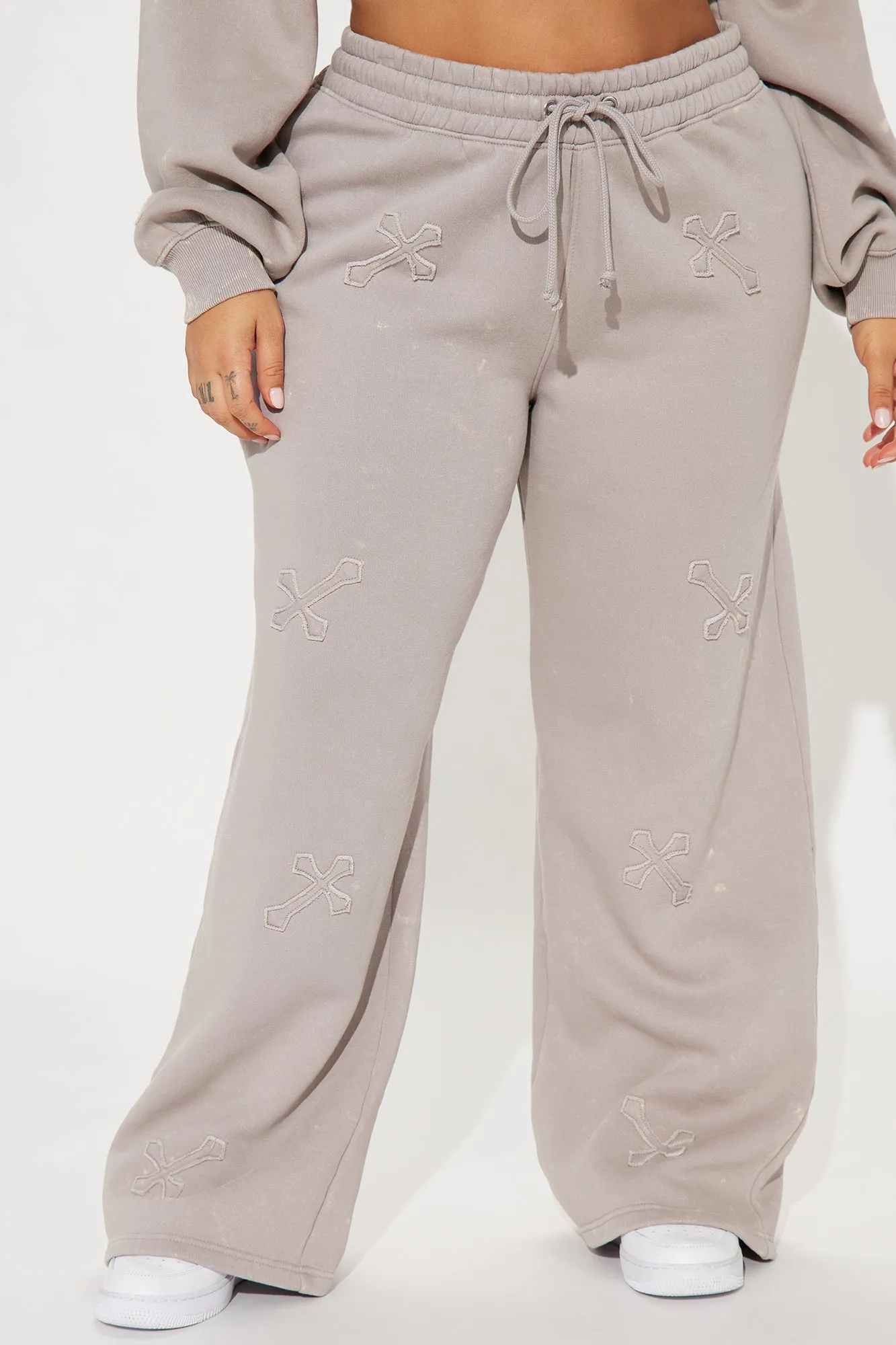Wake Up Blessed Washed Pant - Grey/combo sold by Fashion Nova product image thumbnail 5