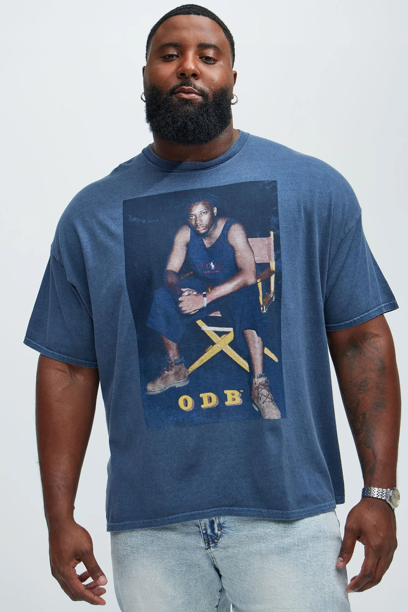 Ol Dirty Bastard Dirt McGirt Short Sleeve Tee - Navy sold by Fashion Nova product image thumbnail 4