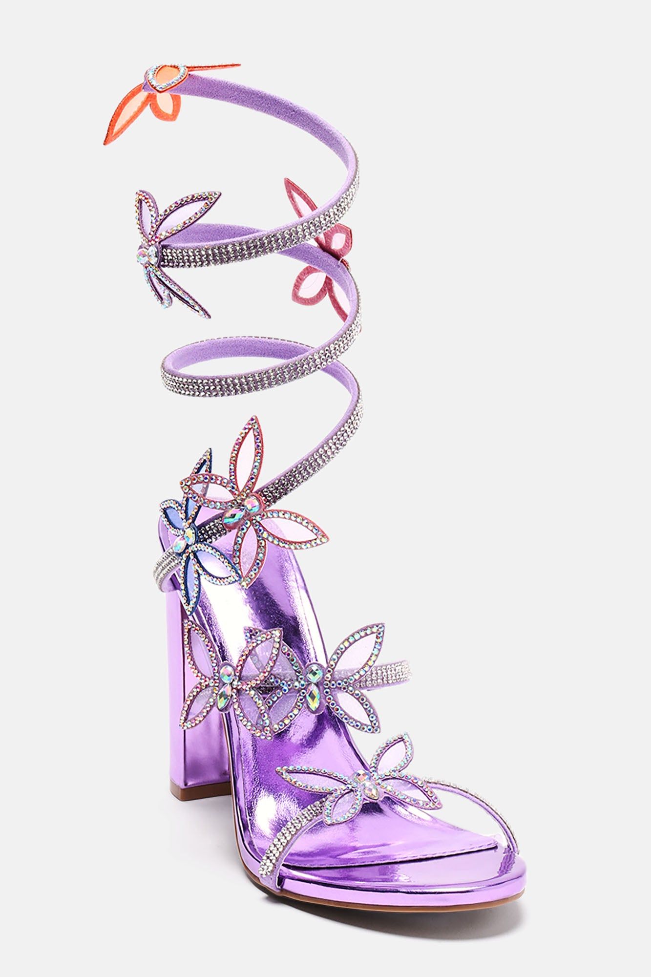 Like Brand New Wrap Up Heels - Purple sold by Fashion Nova product image thumbnail 2