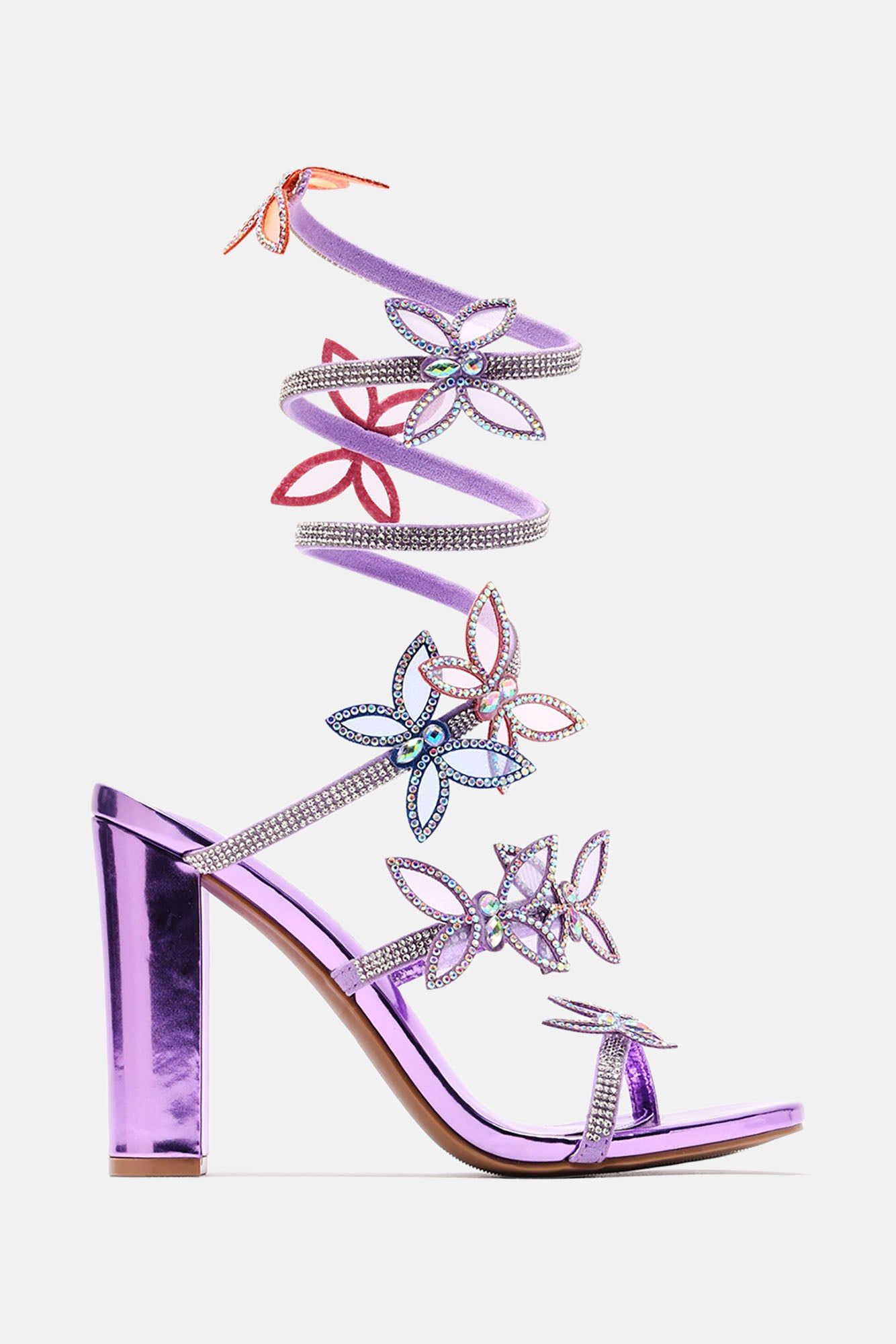 Like Brand New Wrap Up Heels - Purple sold by Fashion Nova product image thumbnail 4